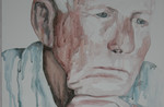 Annette Slim, Thinking, water colour on canvas 500mm x 760mm .JPG