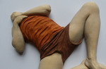 Relief Study of Andrew Lying Down in Brown Shorts 5 