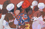 01 Abomey Voodoo Procession / Acrylic on Board / 20cmx60cm.jpg