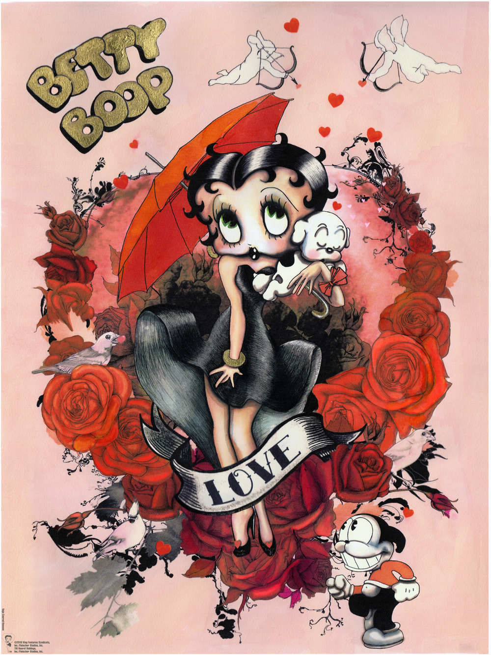 Betty Boop - Enamel Poster - Betty Boop in Love