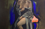 T Watson Sitting Goddess, oil on linen, 130 x 100 cm, 2022.jpg
