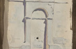 T Watson, Fountain, Sigri, gouache on paper on linen, 40 x 30 cm, 2022.jpg