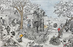Chris Orr,Trewyn, Barbara Hepworth's Garden, St Ives, 2025, engraving, ed of 25, 58 x 82 cm.jpg